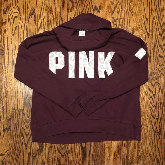 PINK Victoria's Secret Tops - 🔴 5 for $25 🔴 PINK cowl neck maroon pullover